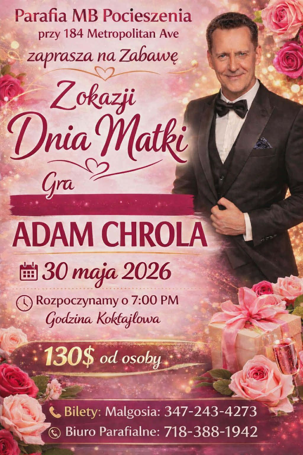 Zabawa Parafialna z okazji Dnia Matki – serdecznie zapraszamy!